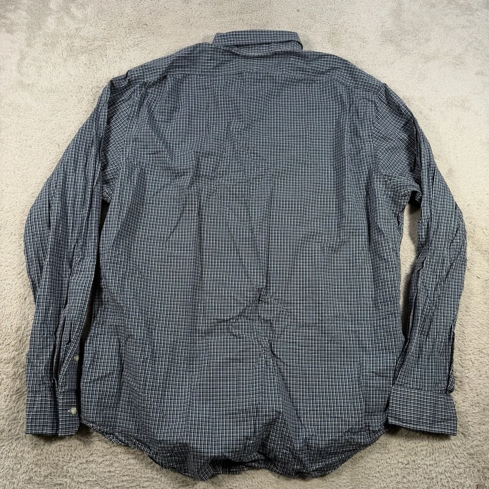 Polo Ralph Lauren Shirt Men 2XL Blue Plaid Slim Fit Long Sleeve Button Up Cotton